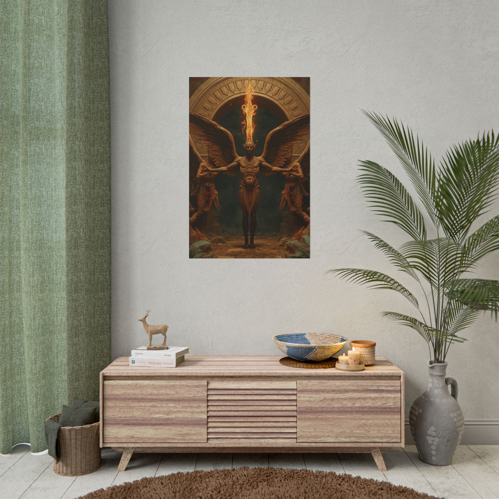 Dark Fantasy Flame Angel Rolled Poster - Image 4