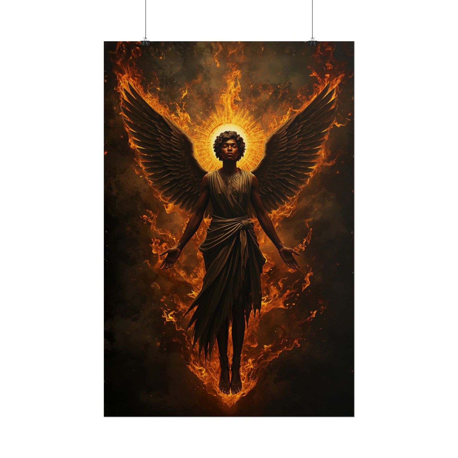 Afrofuturisim Angel of Fire Rolled Poster