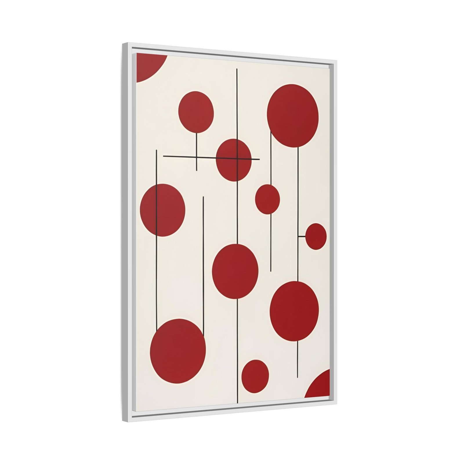 Suprematism Mid-Century Red Dots Matte Canvas FRAMED 24x36" - Image 6