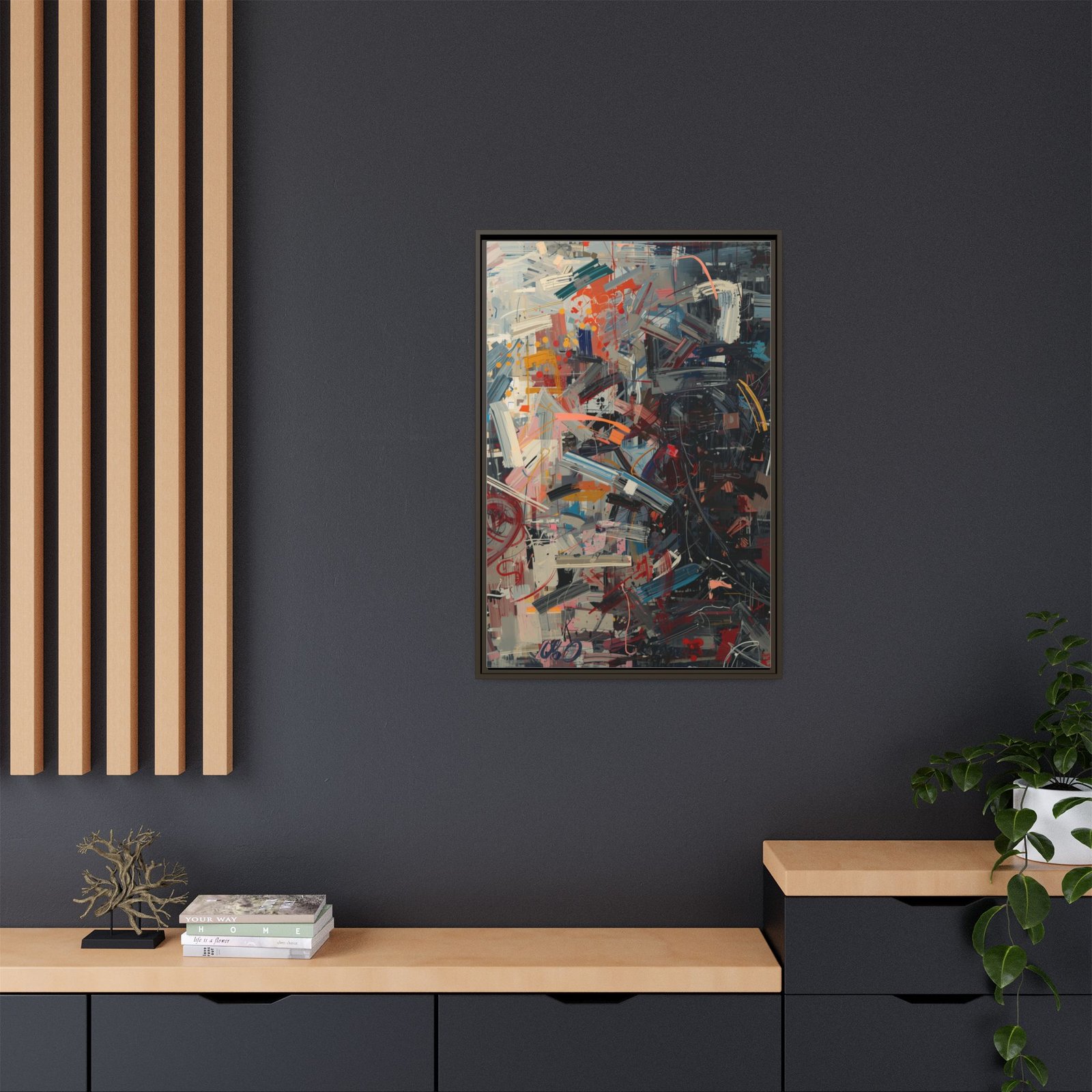Abstract Multicolor Matte Canvas, Framed 24x36" - Image 12