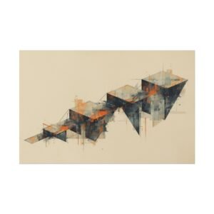 Abstract Geometric Textured Watercolor Poster #43 — Textured Matte Art Print