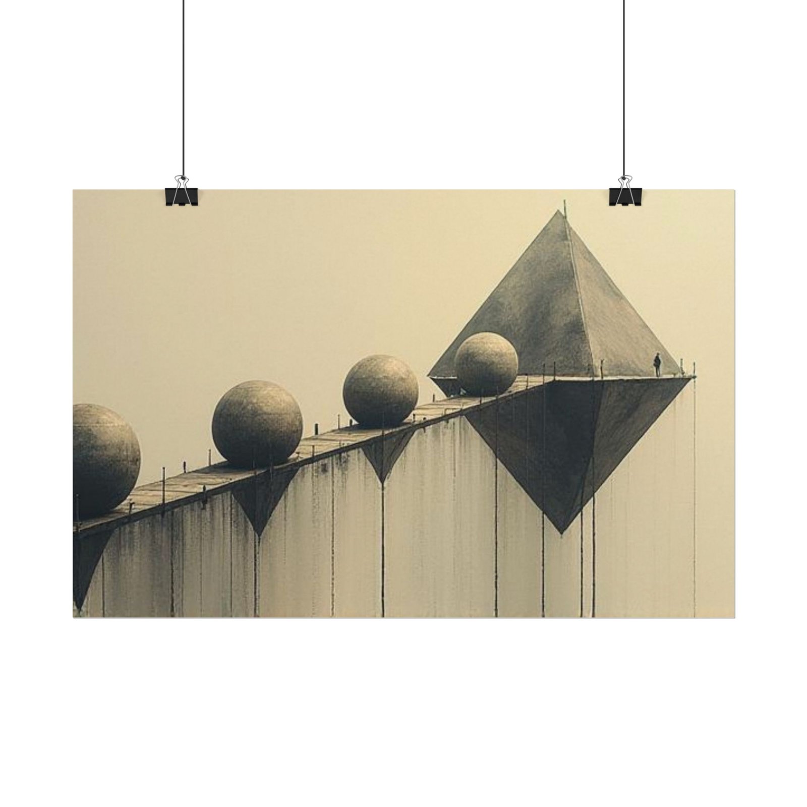 Abstract Architectural Textured Watercolor Poster #42 - Image 2