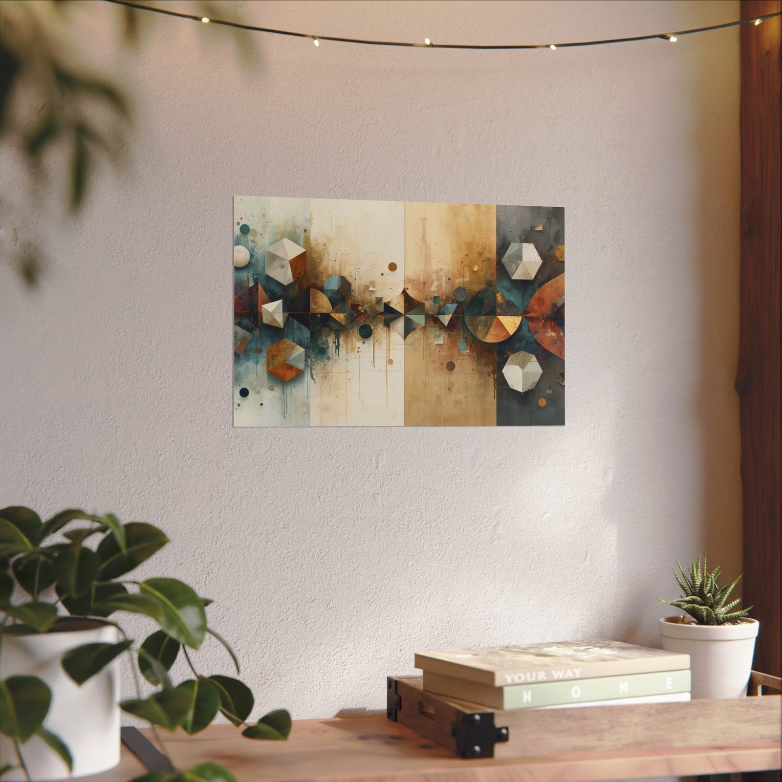 Abstract Geometric Textured Watercolor Poster #2 - Image 5