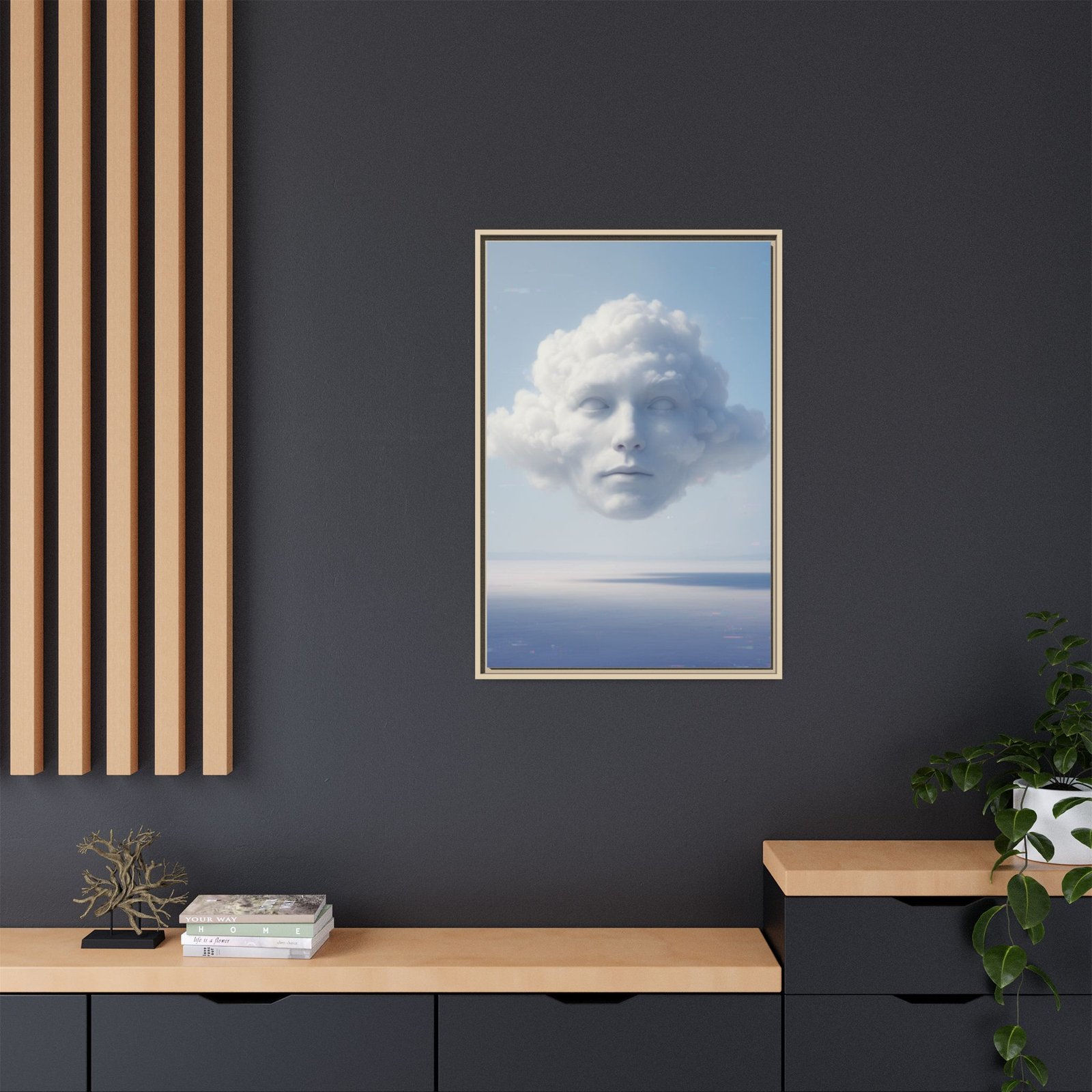 IS_6912 Surreal Cloud Dreamy Sky Matte Canvas — Framed 24x36" - Image 8