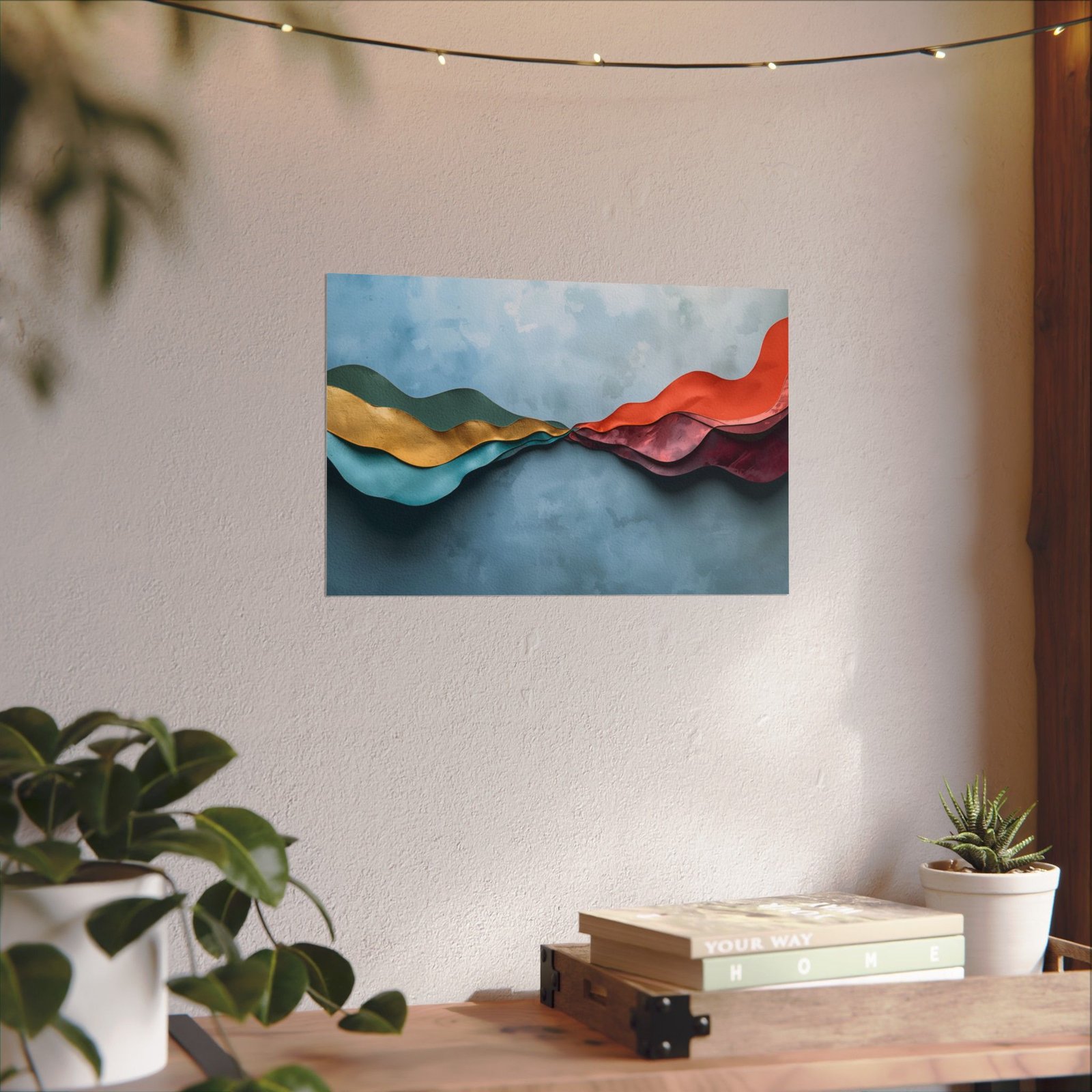 Abstract Geometrical Textured Watercolor Matte Poster #16 - Image 5