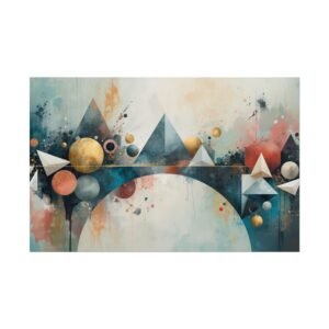 Abstract Geometric Textured Watercolor Matte Poster  #12