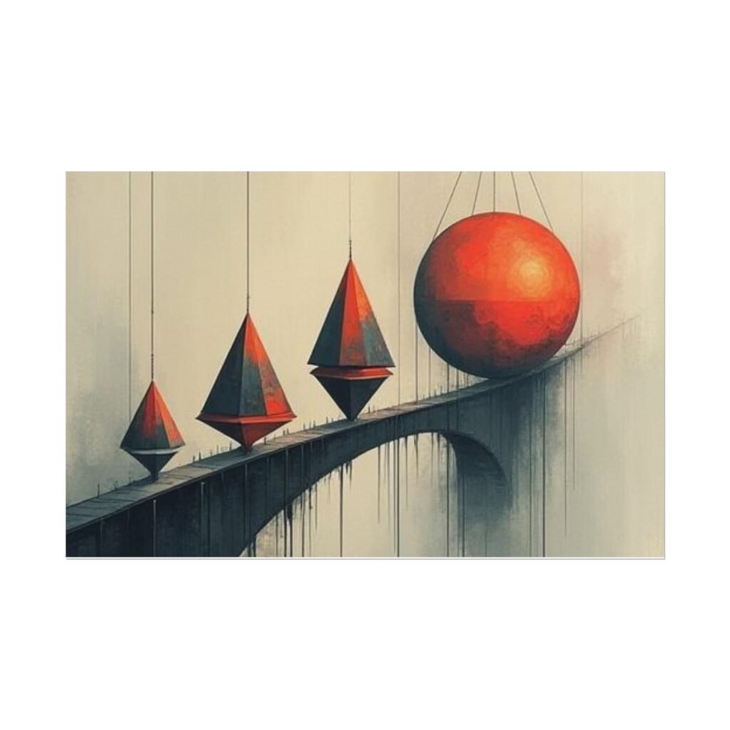 Abstract Geometric Textured Watercolor Poster #20 — Textured Matte Art Print