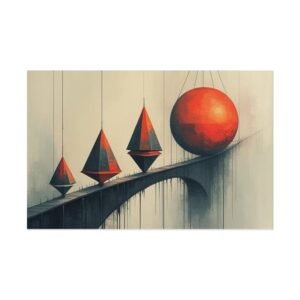 Abstract Geometric Textured Watercolor Poster #20 — Textured Matte Art Print