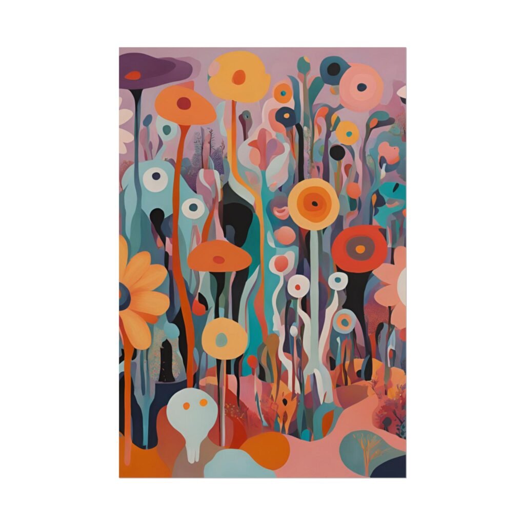 IS_3867 Abstract Modern Floral Rolled Poster