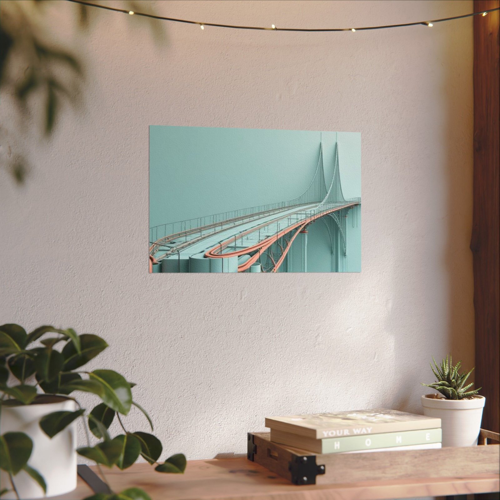 Abstract Textured Watercolor Poster #18 — Minimal Teal Architectural Art Print - Image 5