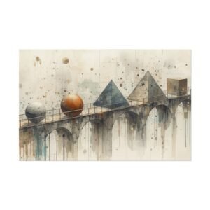 Abstract Geometric Textured Watercolor Poster #21 — Textured Matte Wall Art