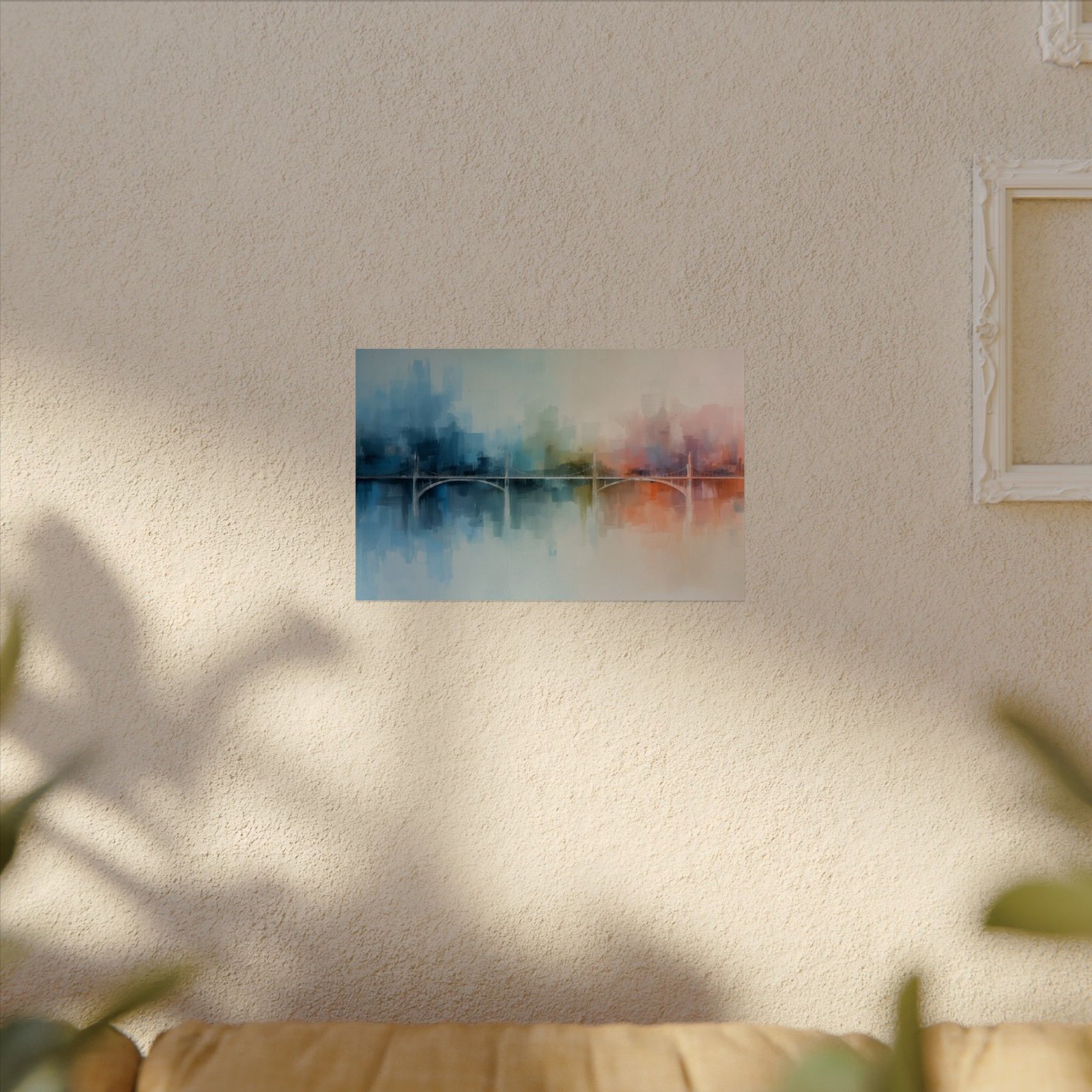 Abstract Geometric Textured Watercolor Cityscape Poster #41 - Image 4