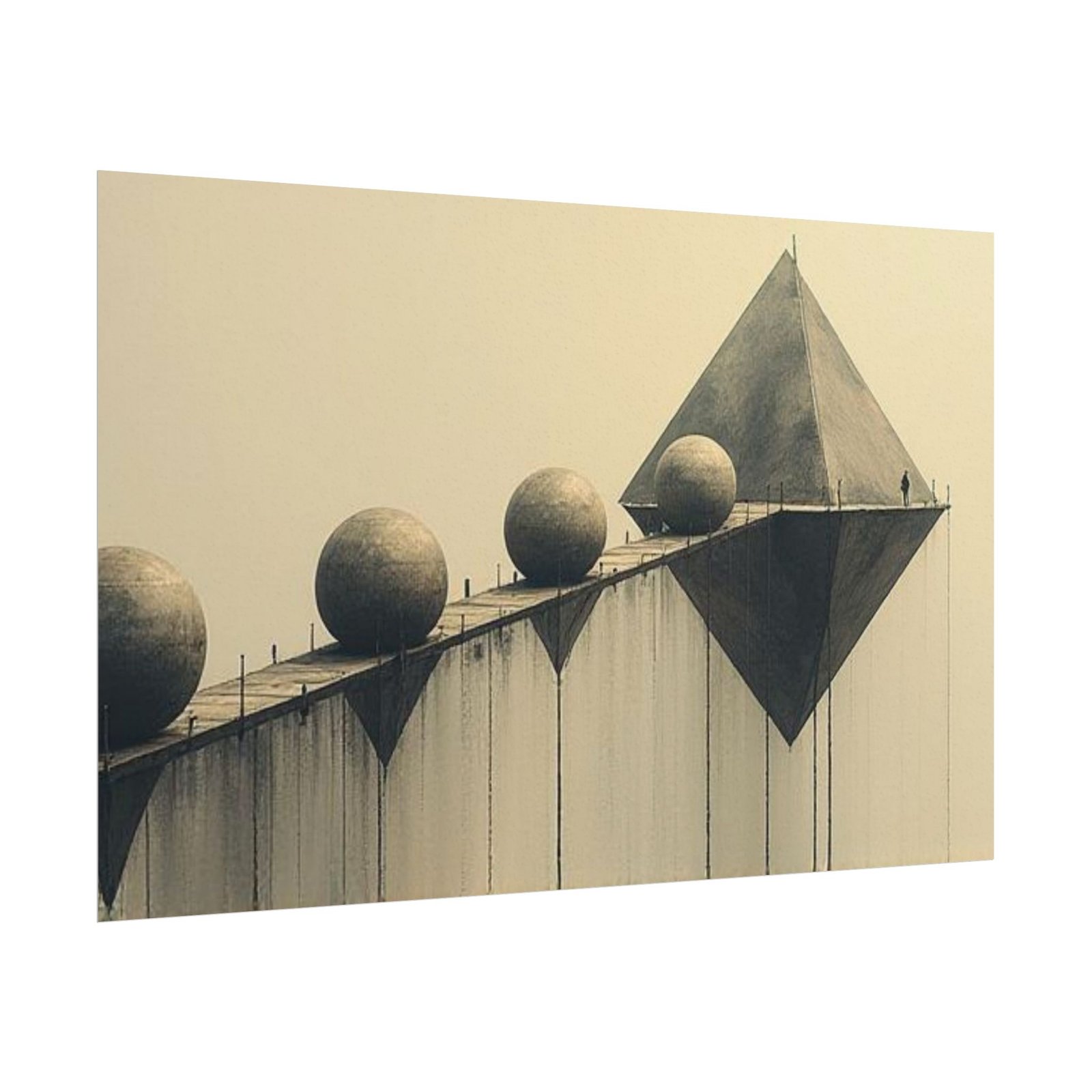 Abstract Architectural Textured Watercolor Poster #42 - Image 3