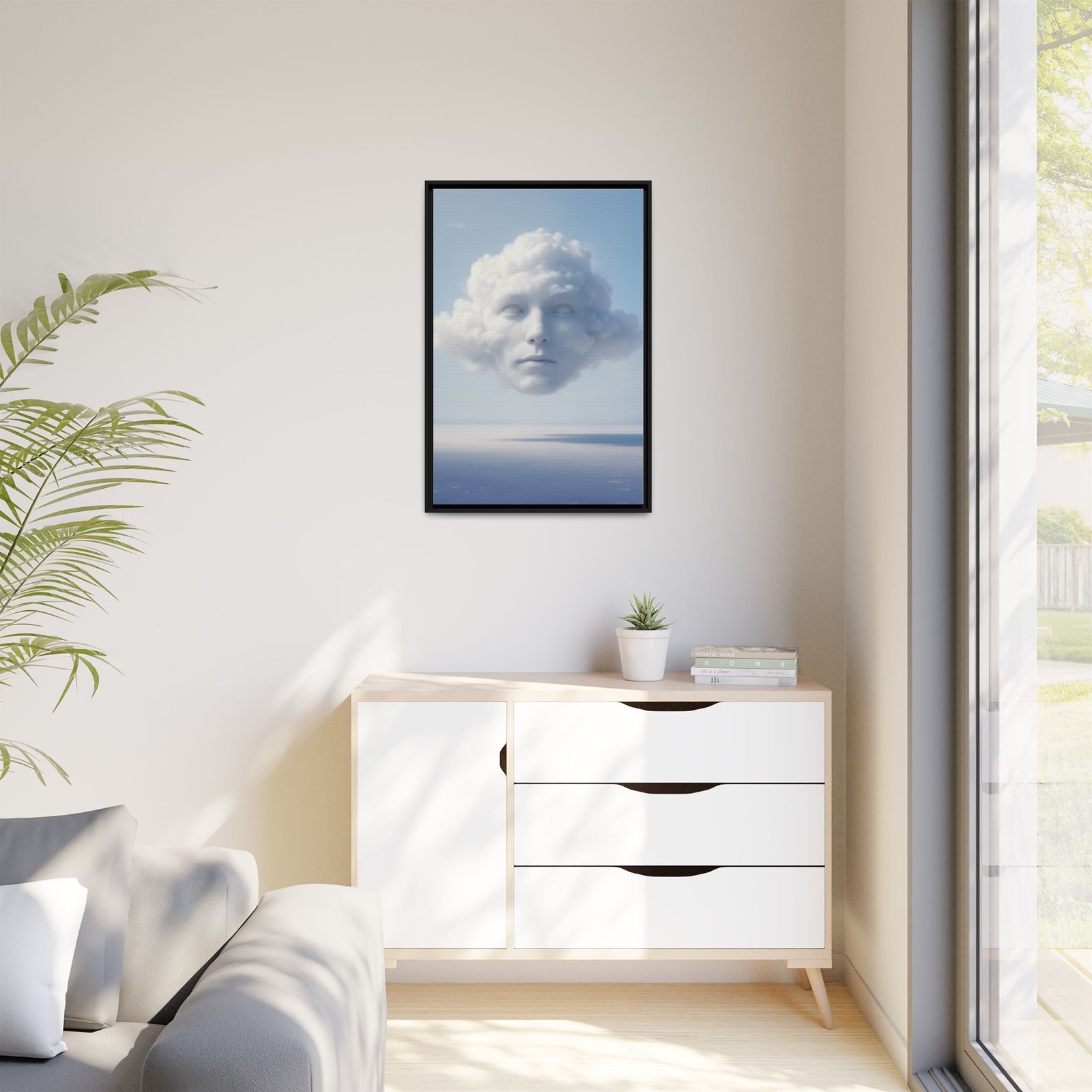 IS_6912 Surreal Cloud Dreamy Sky Matte Canvas — Framed 24x36" - Image 3