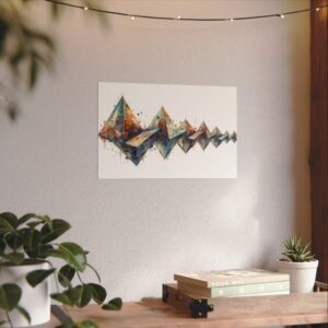 Abstract Geomteric Textured Watercolor 