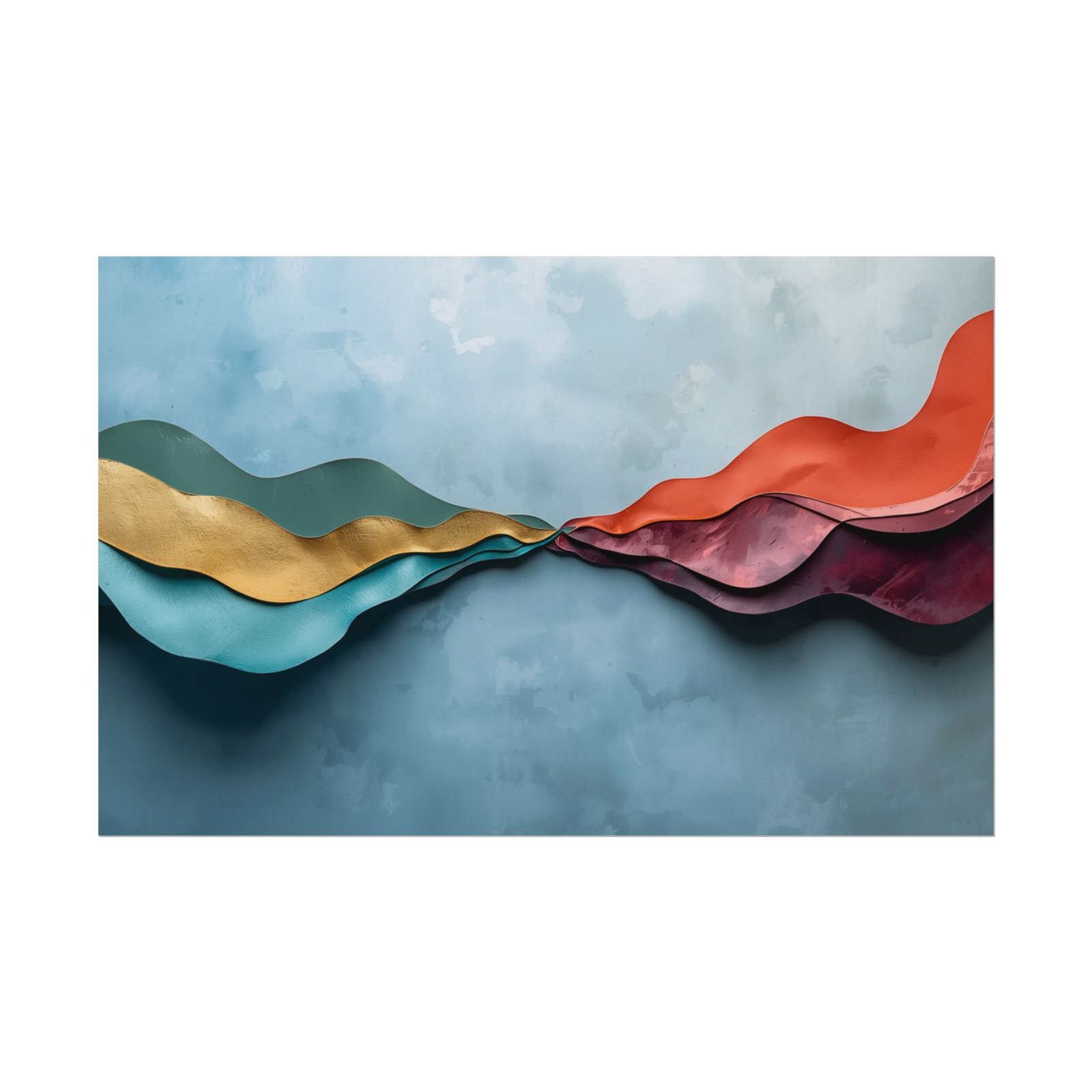 Abstract Geometrical Textured Watercolor Matte Poster #16