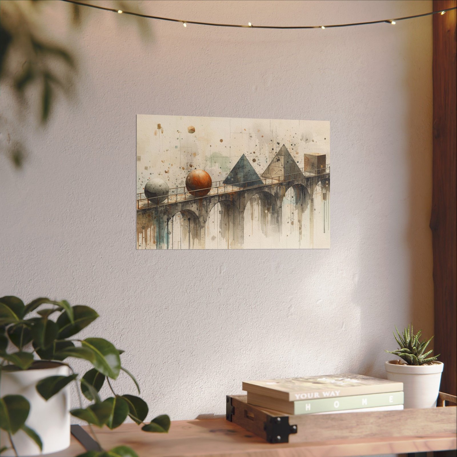 Abstract Geometric Textured Watercolor Poster #21 — Textured Matte Wall Art - Image 5
