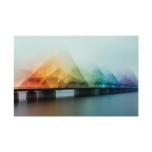 Abstract Rainbow Bridge Watercolor Poster #46