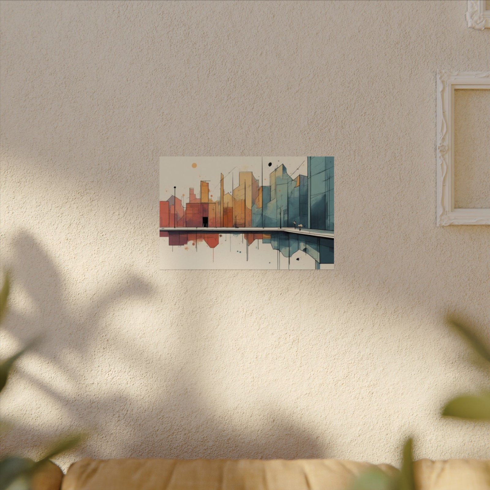 Abstract Textured Watercolor Cityscape Poster #31 - Image 4