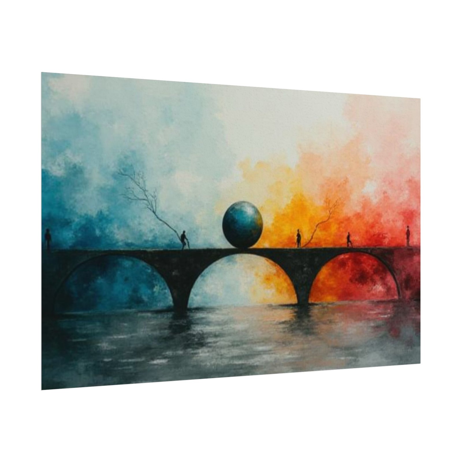Surreal Textured Watercolor Poster #27— Matte Textured Wall Art - Image 3