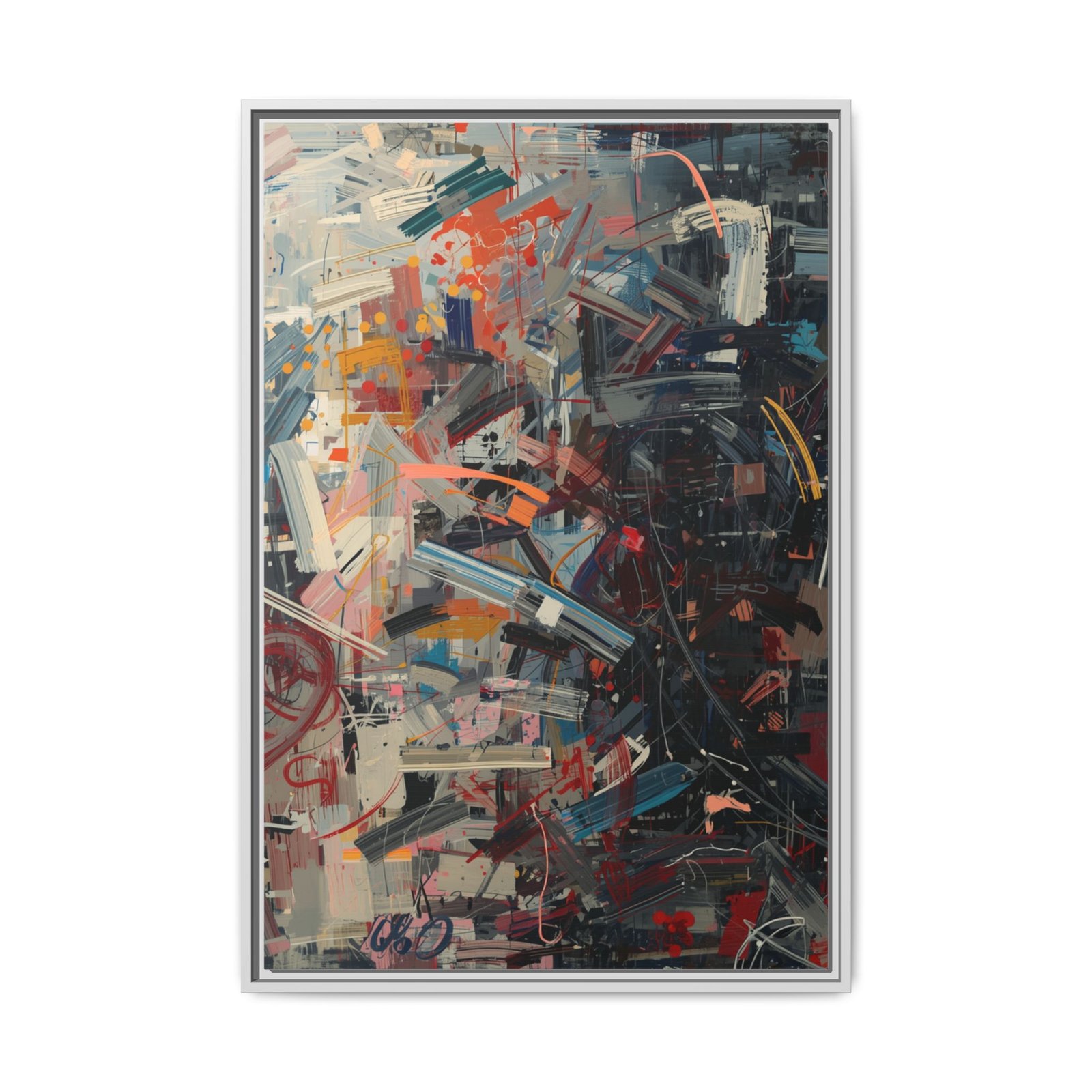 Abstract Multicolor Matte Canvas, Framed 24x36" - Image 13