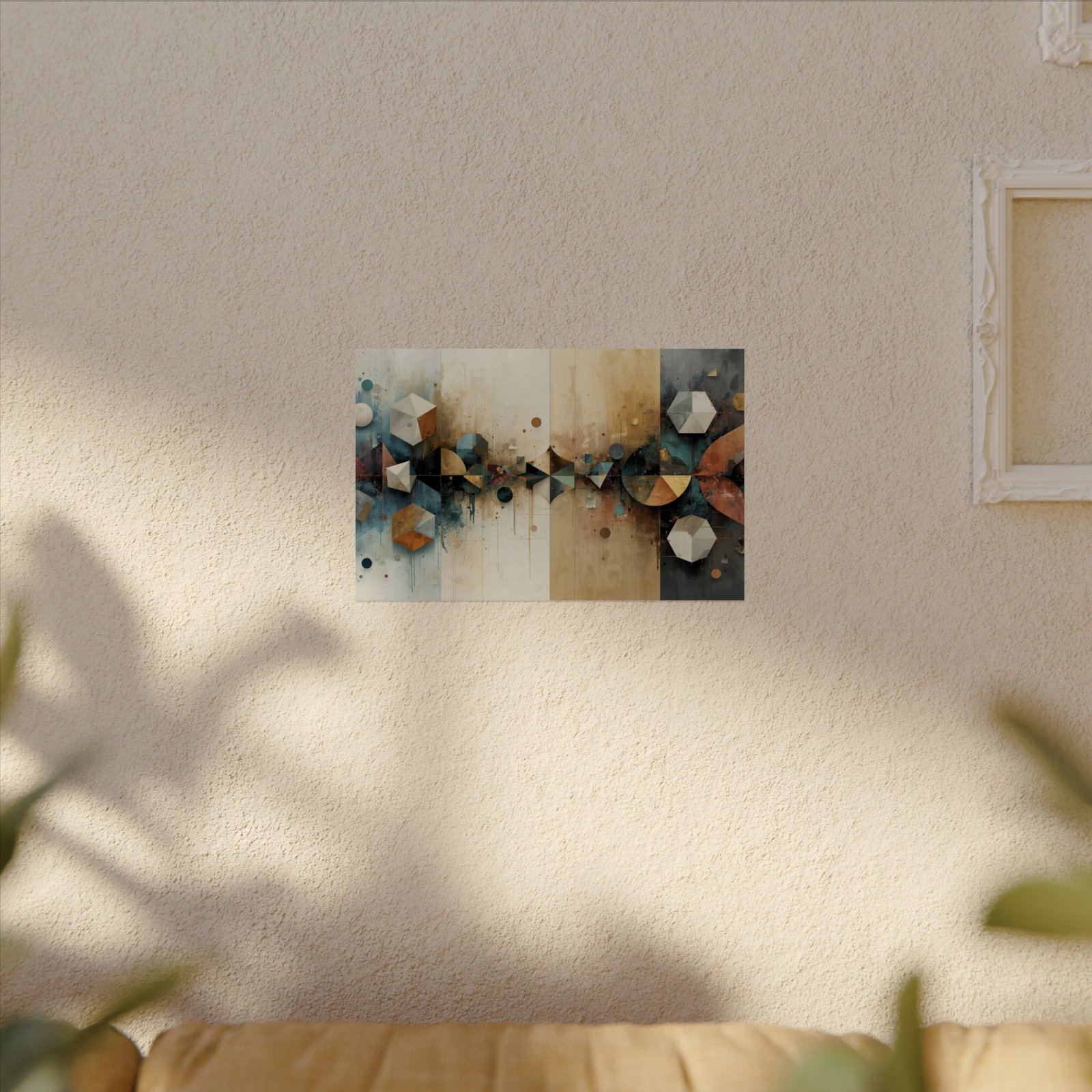 Abstract Geometric Textured Watercolor Poster #2 - Image 4