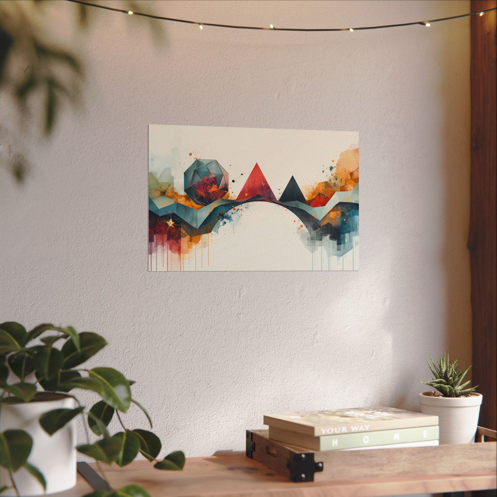 Abstract Geometric Textured Watercolor Matte Poster #13 - Image 5