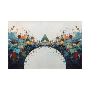 Abstract Geometric Textured Watercolor Matte Poster #9