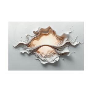 Abstract Textured Watercolor Matte Poster #32 — Neutral Wave Landscape Art Print