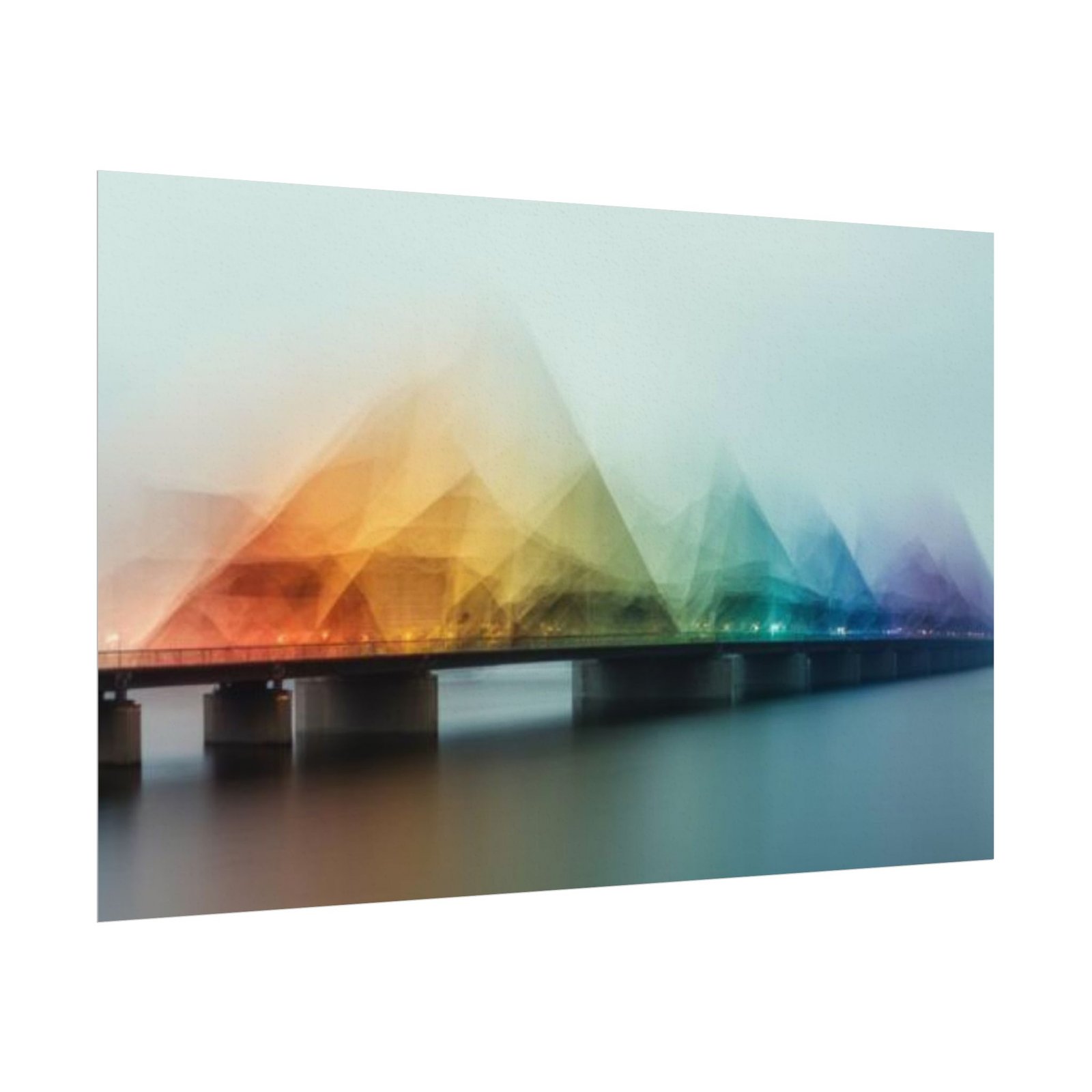 Abstract Rainbow Bridge Watercolor Poster #46 - Image 3
