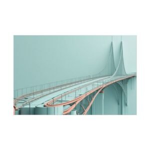 Abstract Textured Watercolor Poster #18 — Minimal Teal Architectural Art Print