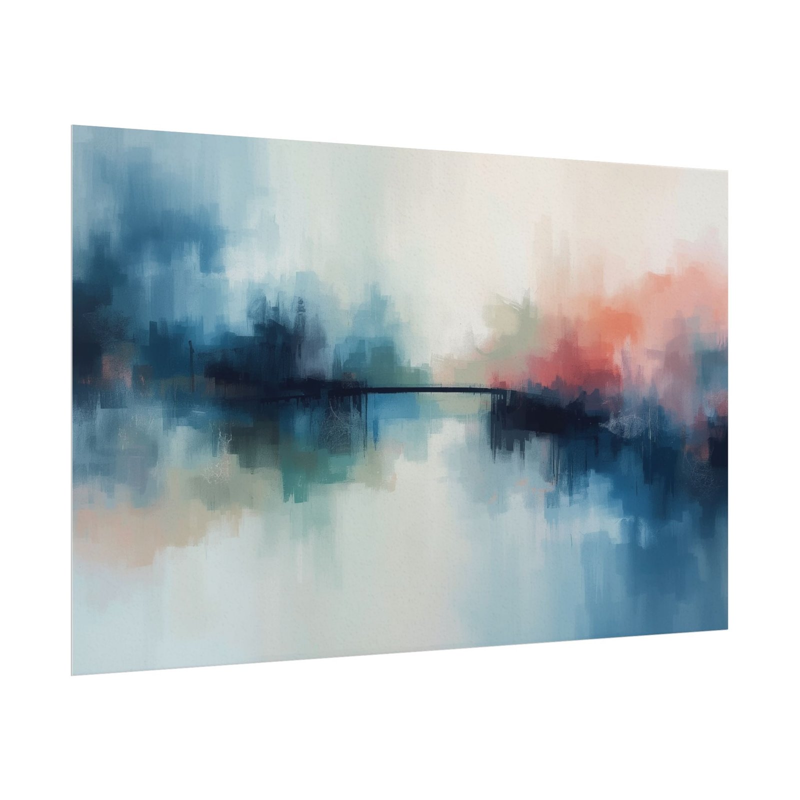 Abstract Textured Watercolor Lake Poster #47 - Image 3
