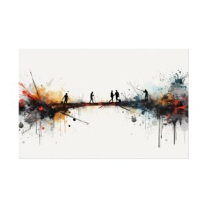 Abstract Geometric Textured Watercolor Poster  #38