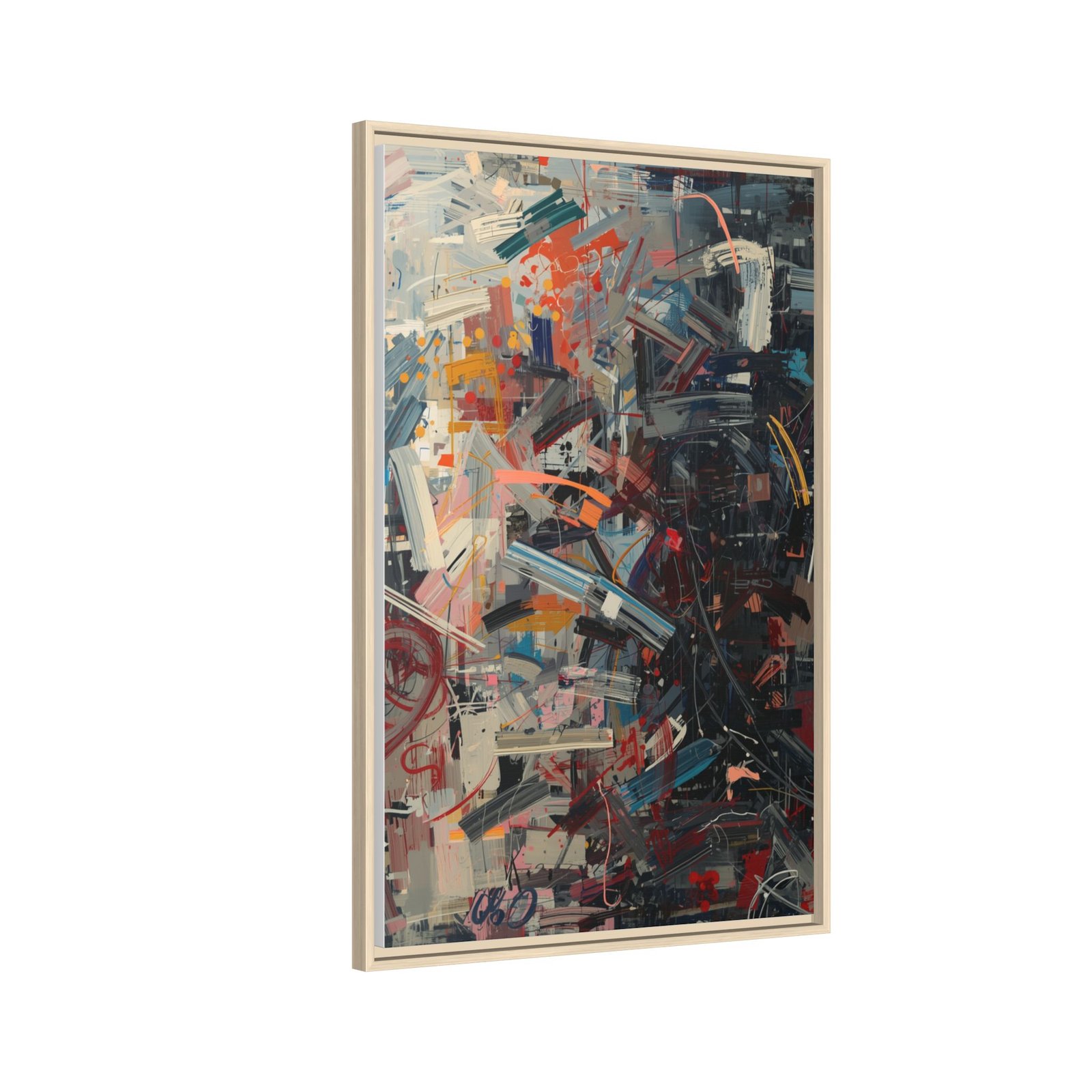 Abstract Multicolor Matte Canvas, Framed 24x36" - Image 6