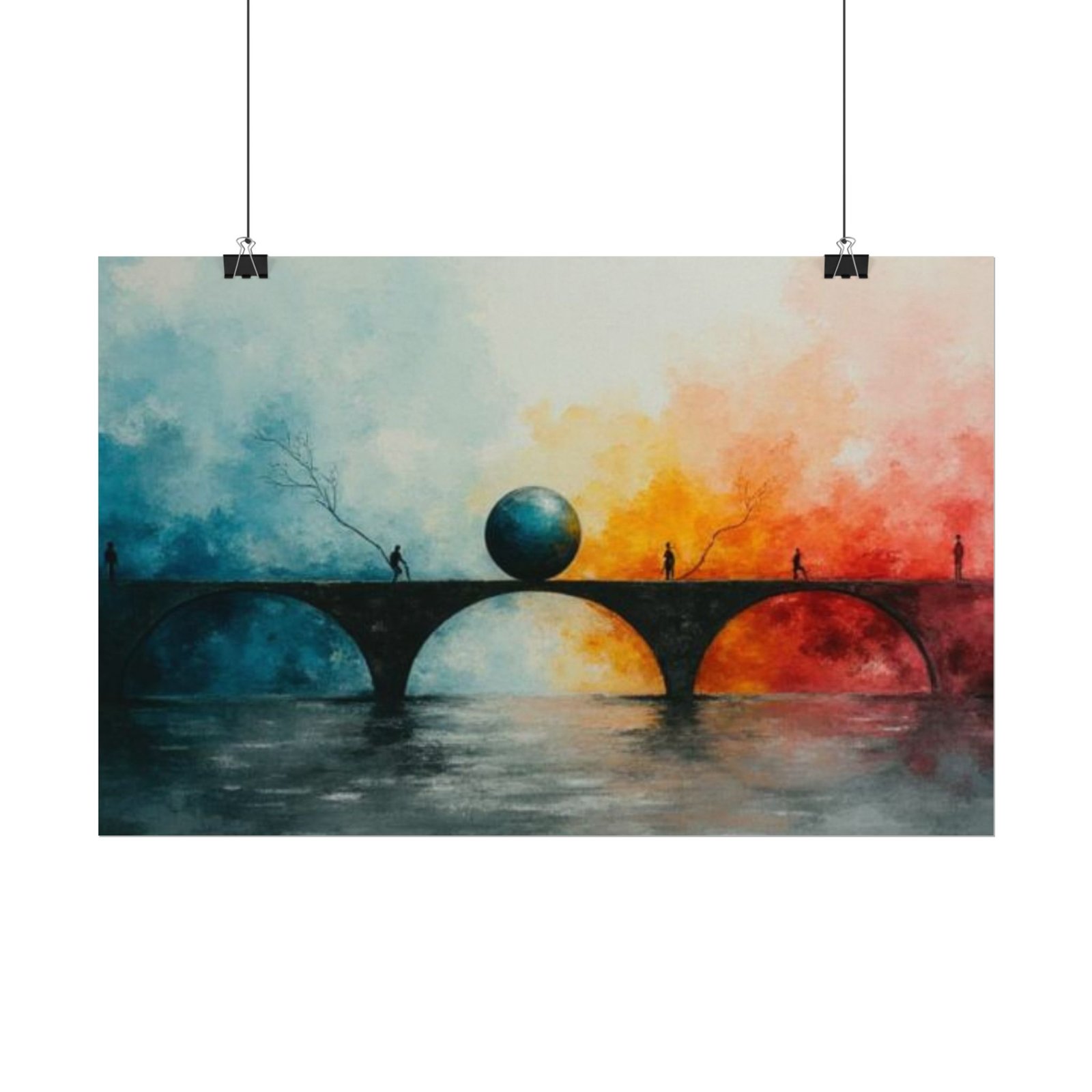Surreal Textured Watercolor Poster #27— Matte Textured Wall Art - Image 2