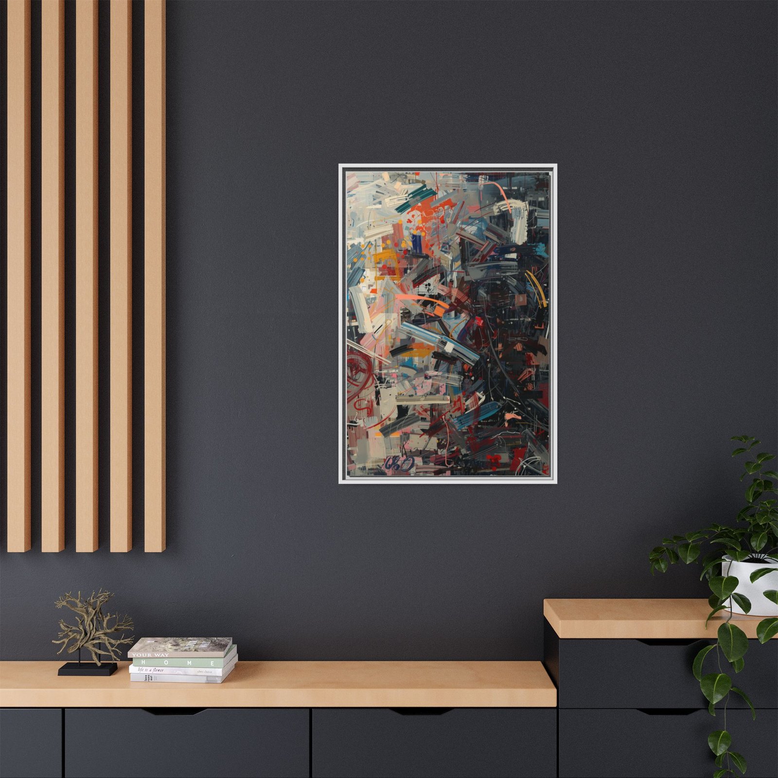 Abstract Multicolor Matte Canvas, Framed 24x36" - Image 16