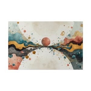 Abstract Geometric Textured Watercolor Matte Poster #11