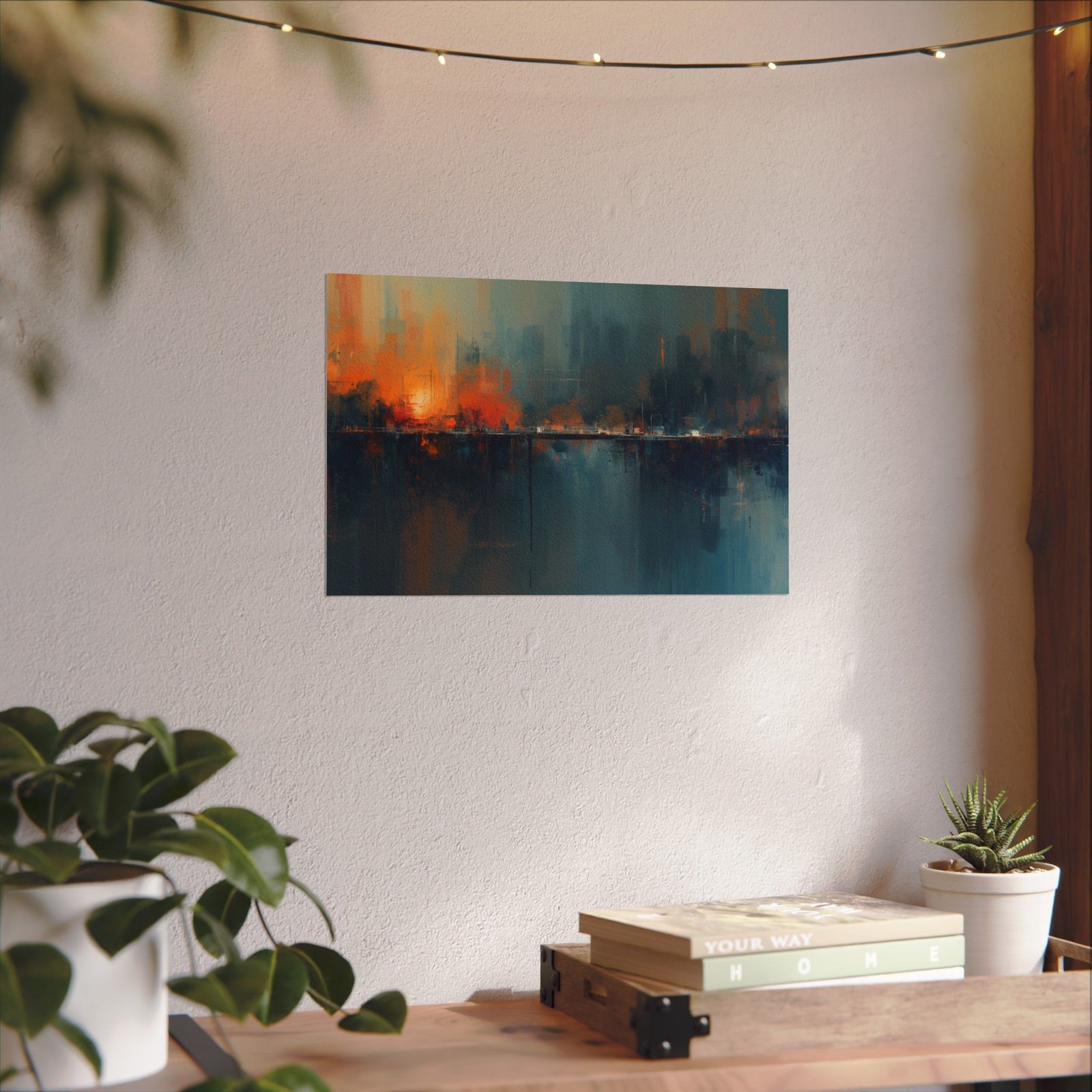 Abstract Geometric Watercolor Cityscape Poster #40 - Image 5