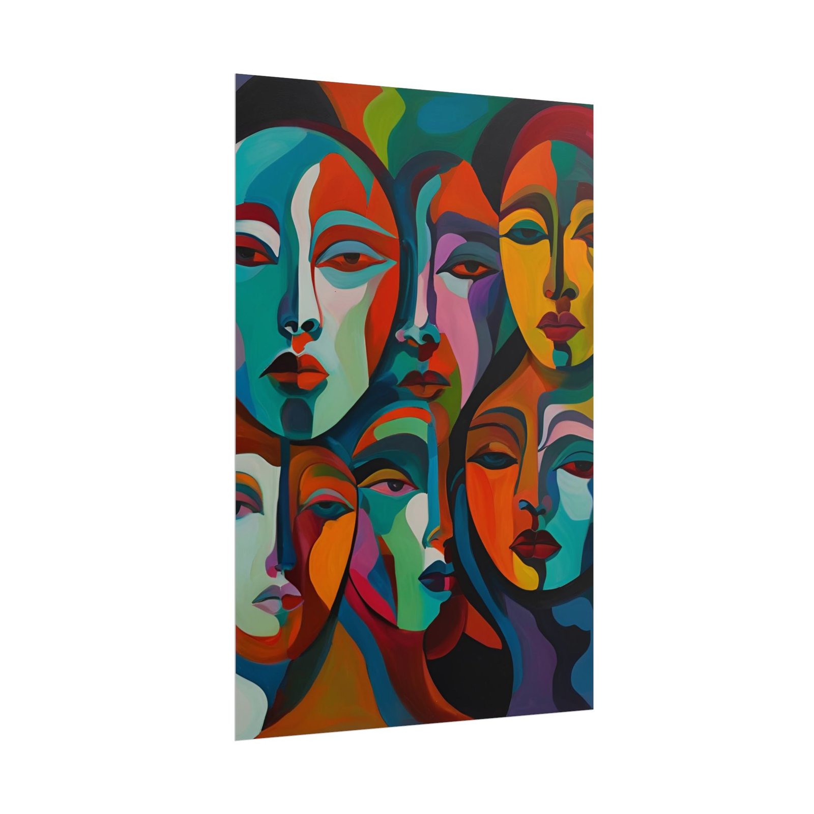 IS_3859 Abstract Faces Rolled Poster - Image 3