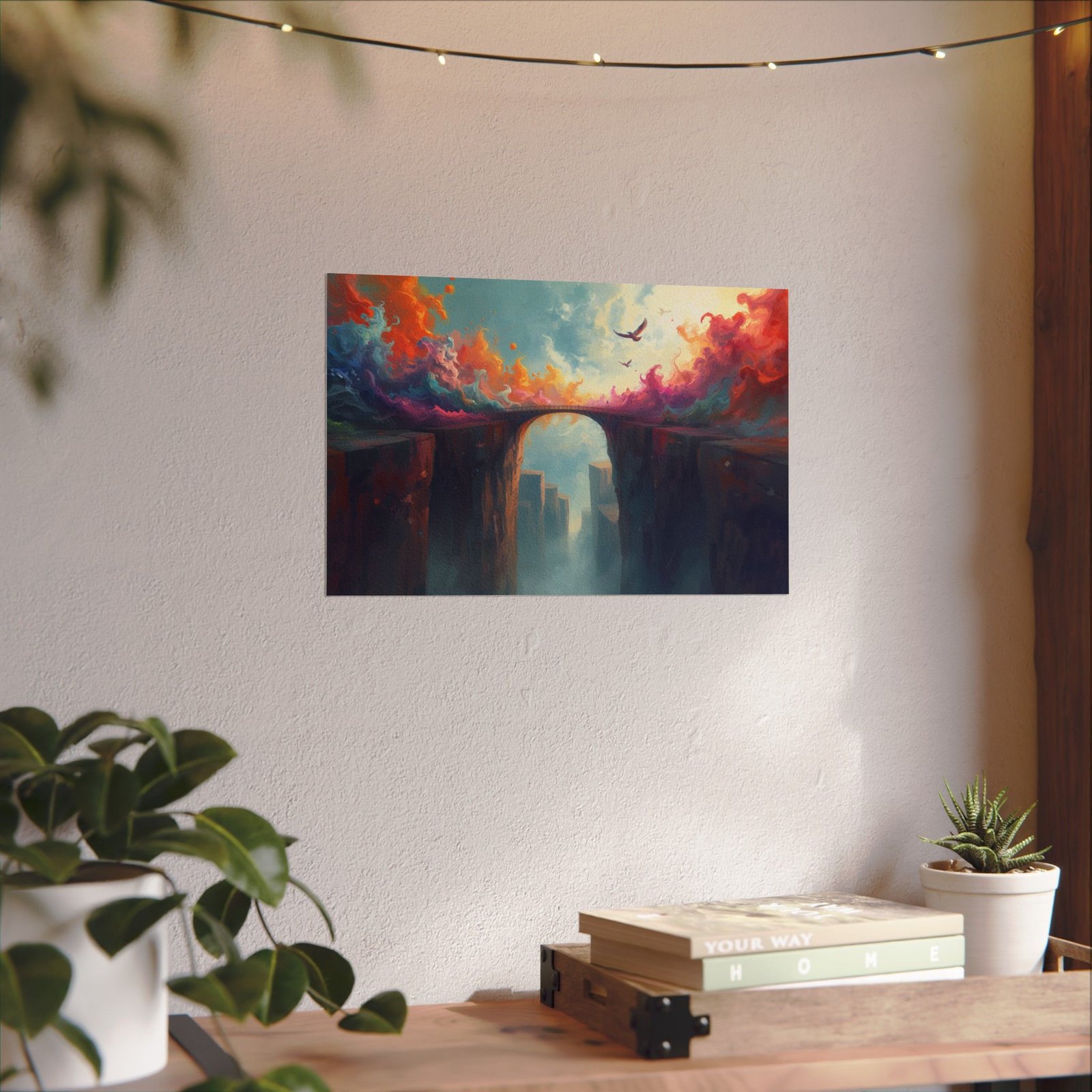 Surreal Textured Watercolor Bridge Poster #33 - Image 5
