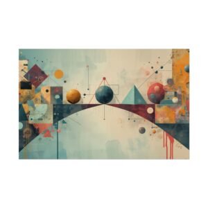 Abstract Geometric Textured Watercolor Matte Poster #3