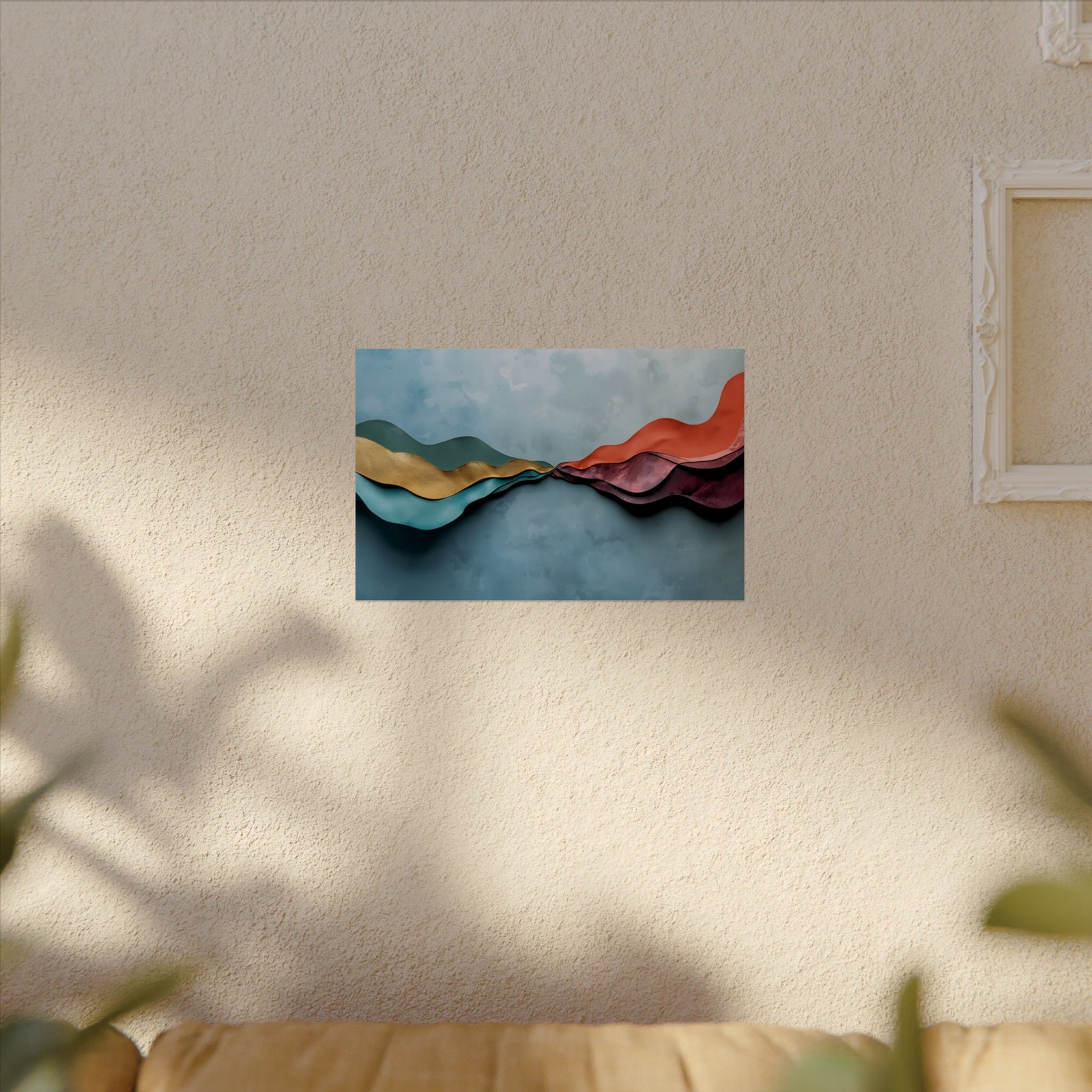 Abstract Geometrical Textured Watercolor Matte Poster #16 - Image 4