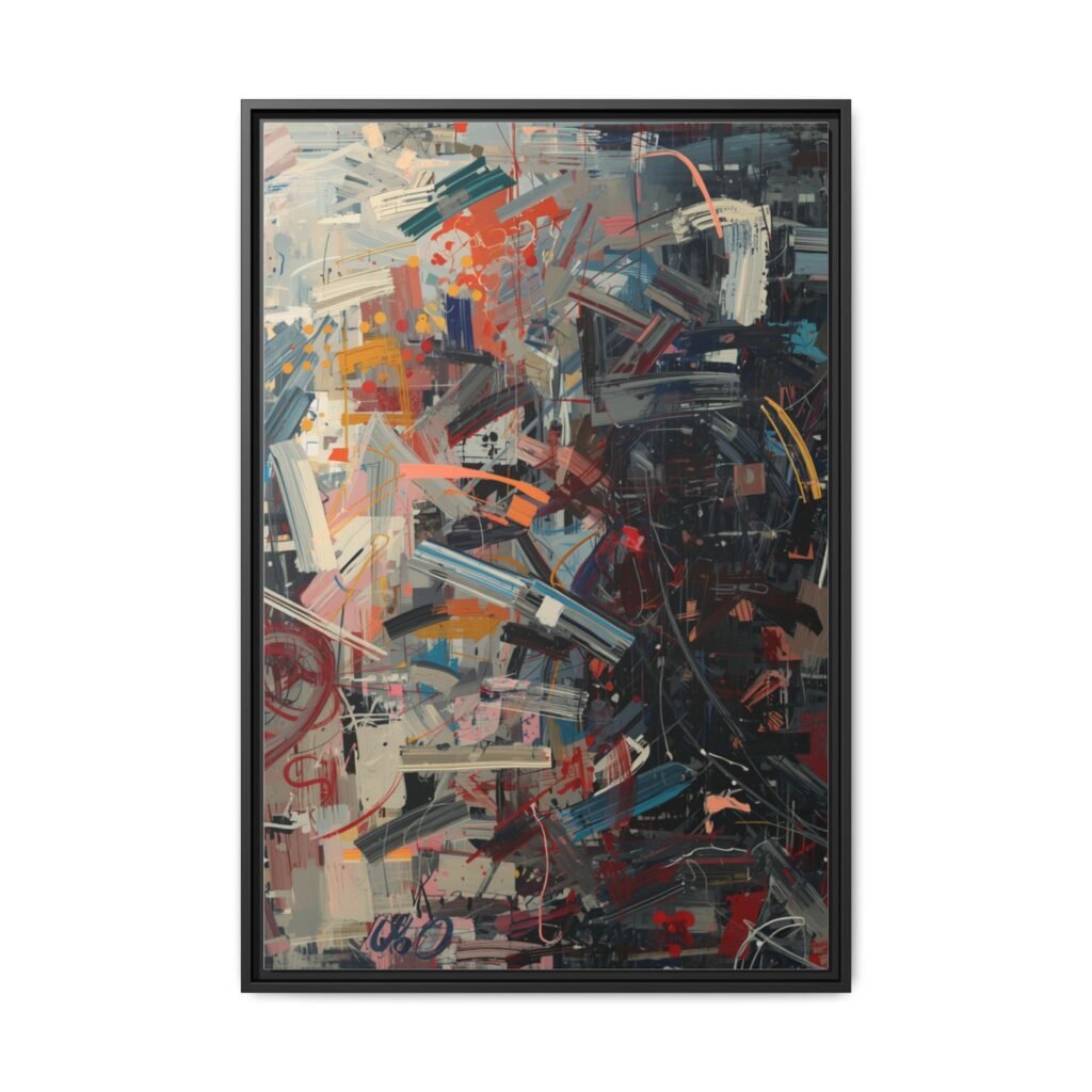 Abstract Multicolor Matte Canvas, Framed 24x36"