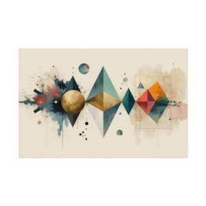 Abstract Geometric Textured Watercolor Matte Poster #8