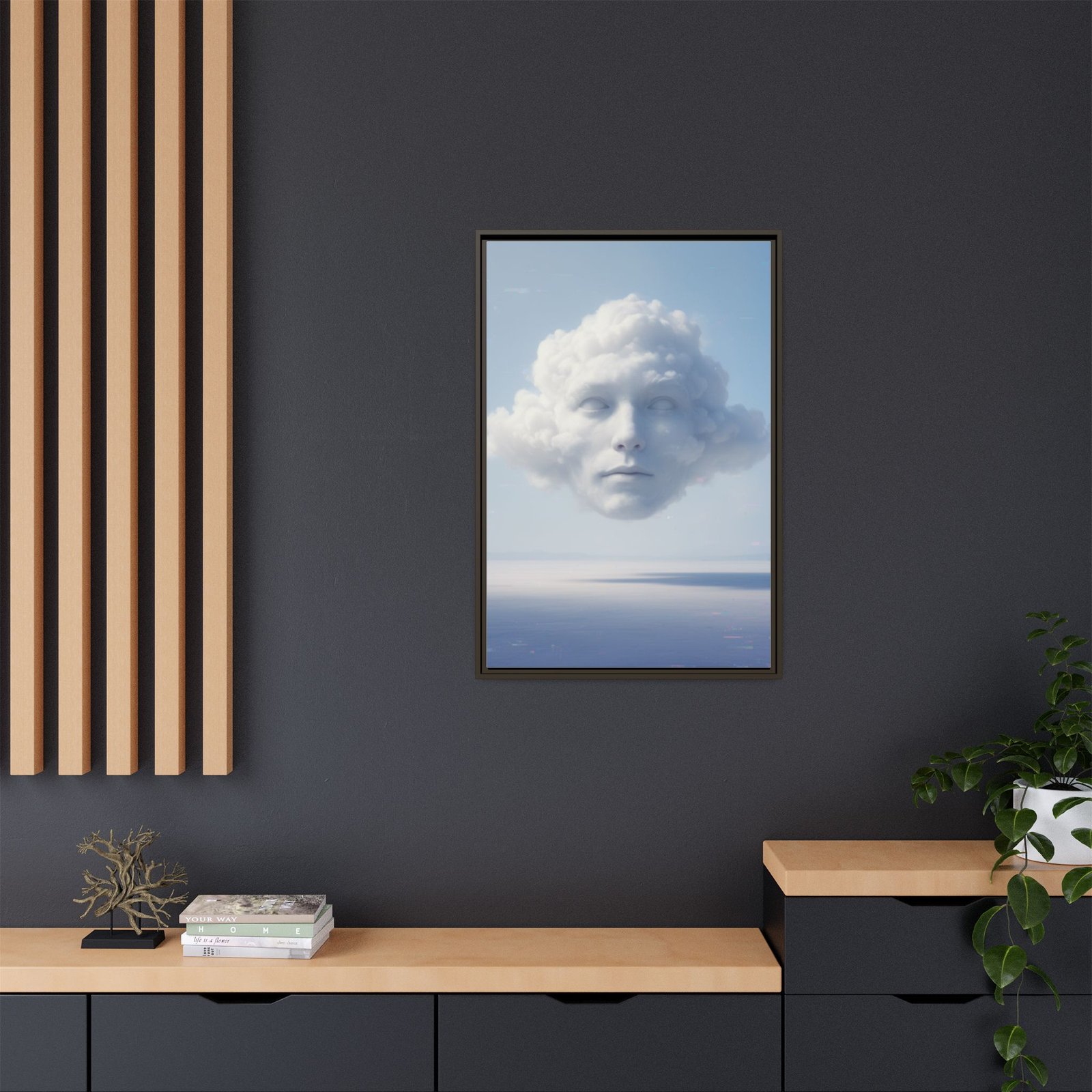IS_6912 Surreal Cloud Dreamy Sky Matte Canvas — Framed 24x36" - Image 12