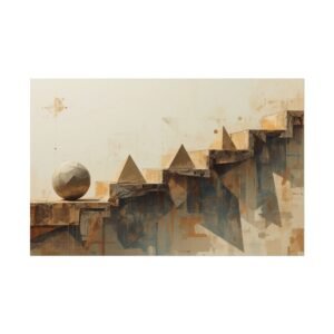 Abstract Geometric Textured Watercolor Poster #45
