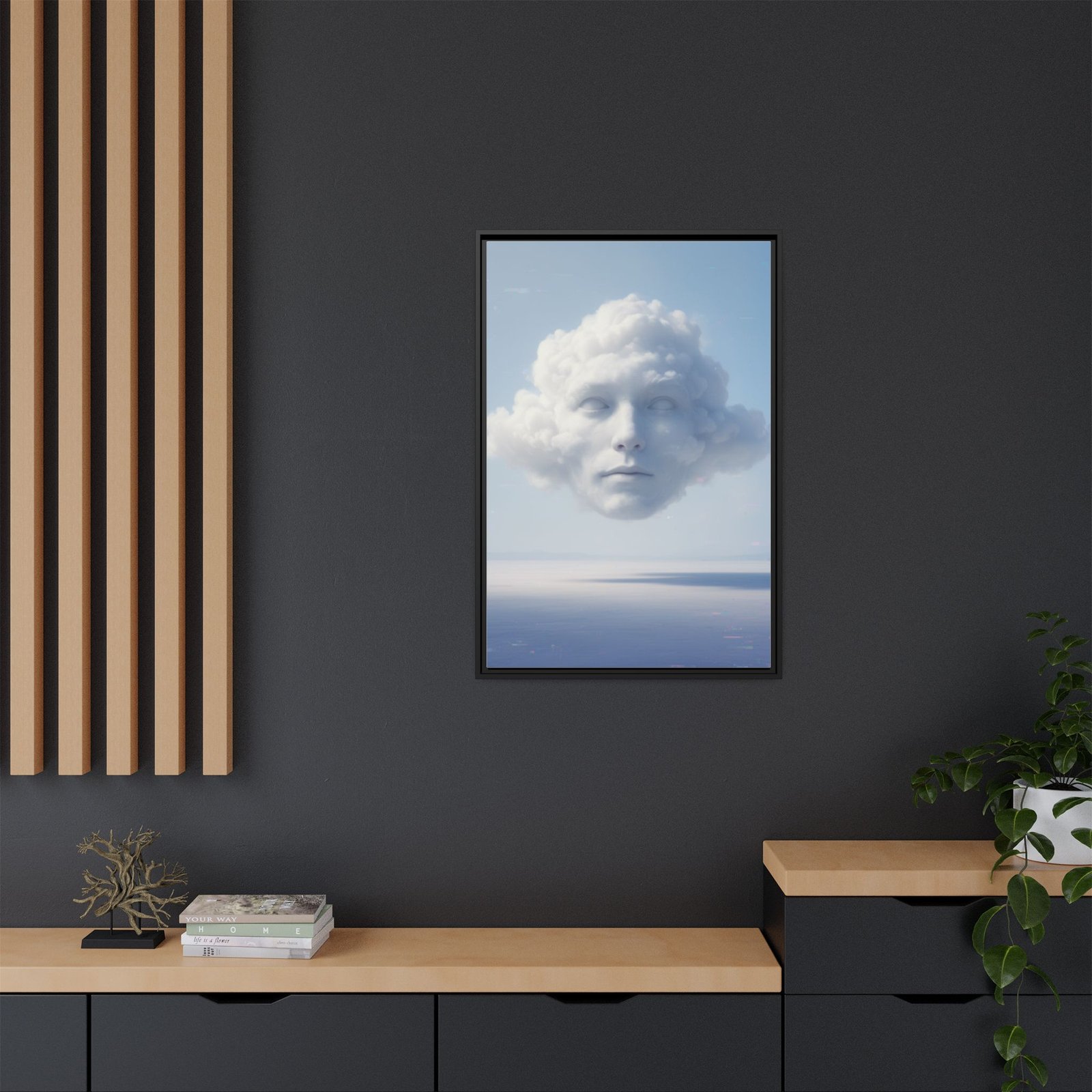 IS_6912 Surreal Cloud Dreamy Sky Matte Canvas — Framed 24x36" - Image 4