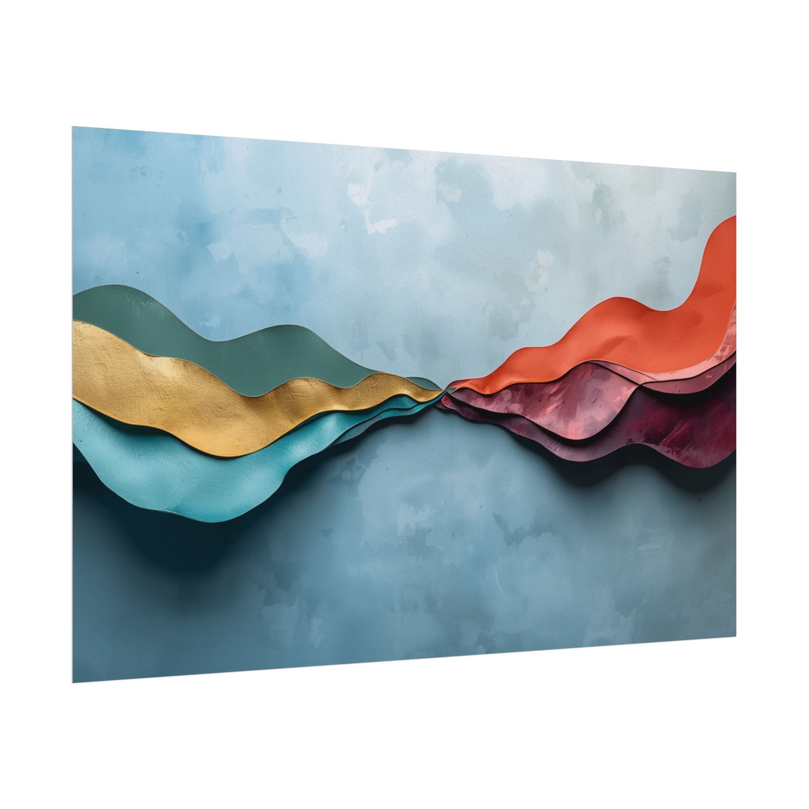 Abstract Geometrical Textured Watercolor Matte Poster #16 - Image 3