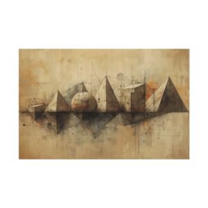 11x17 Abstract Geometric Textured Watercolor Poster #37 — Textured Matte Art Print