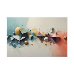 Abstract Geometric Textured Watercolor Matte Poster #5